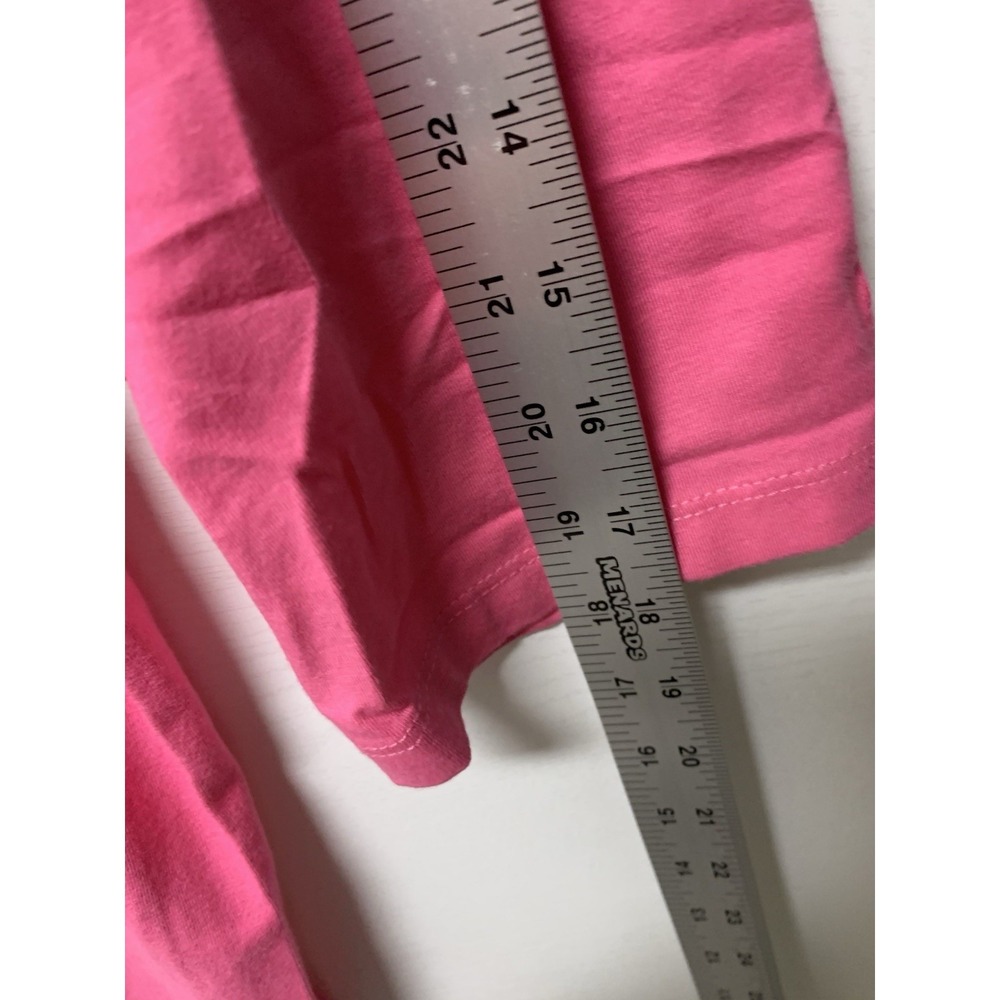 Belle Kim Gravel Cotton Stretch Embroidered Bling Top Pink Large NEW - Picture 12 of 13